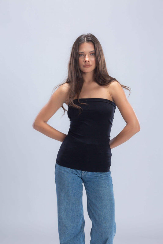 تانك توب بدون حمالات وبدون درزات