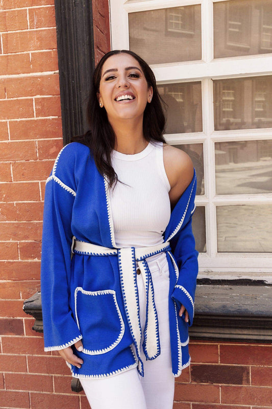 كارديجان محبوك برباط ذاتي