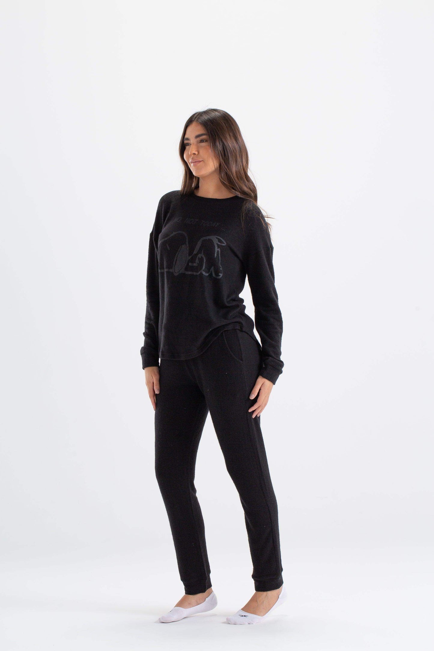 طقم بيجامة سنوبي سادة