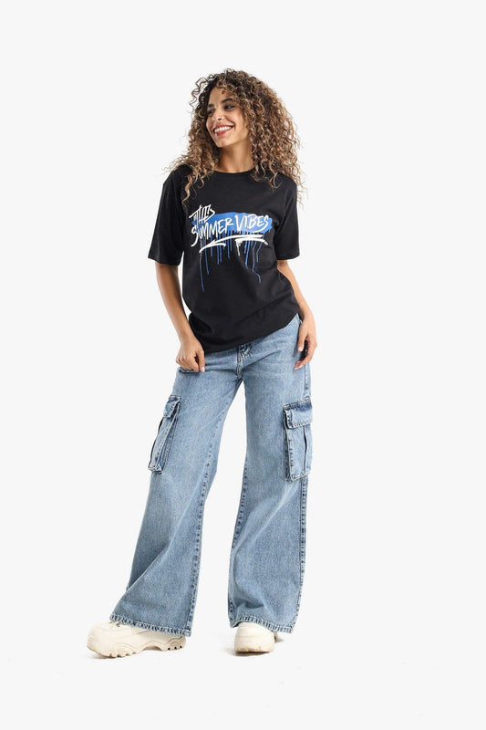 Summer Vibes Printed T-Shirt - Carina - كارينا