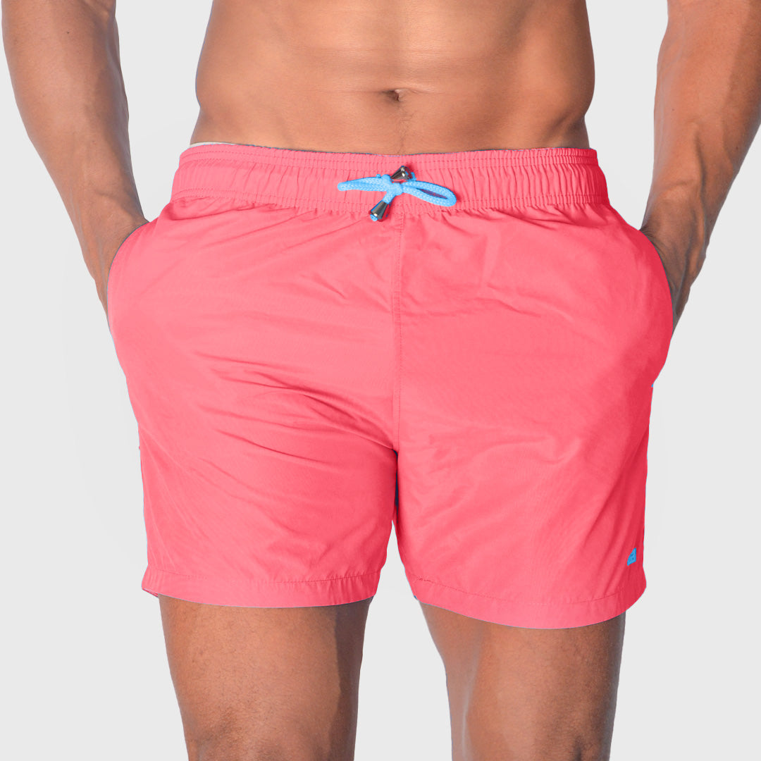 Viga Pink Solid Swim-Short for Teen Boys - شورت سباحة فيجا وردي سادة للأولاد المراهقين