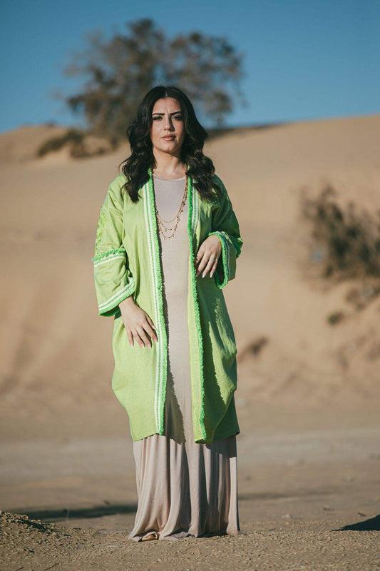 Tassels Hem Open Front Kimono - Carina - ??’????????ñ??�ÿ??ƒ?ÿ????