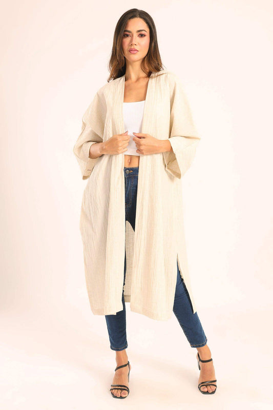 Textured Pattern Kimono - Carina - ??’????????ñ??�ÿ??ƒ?ÿ????