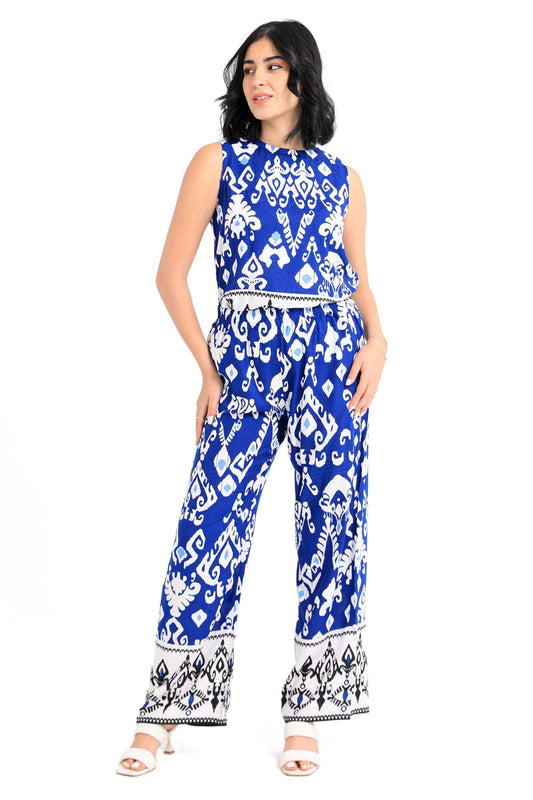 Tribe Pattern Sleeveless Blouse - Carina - ??’????????ñ??�ÿ??ƒ?ÿ????