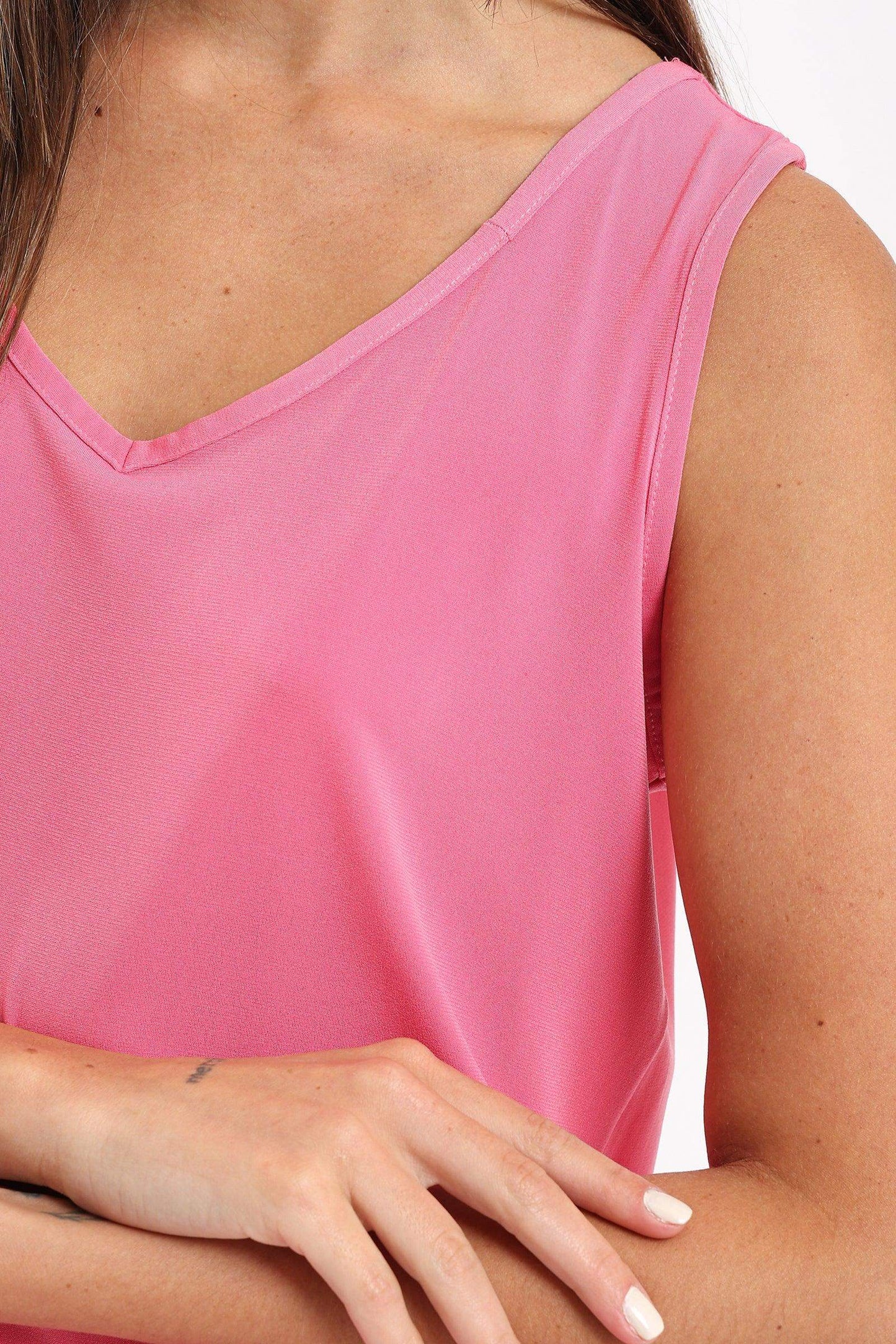 V-Neck Sleeveless Top