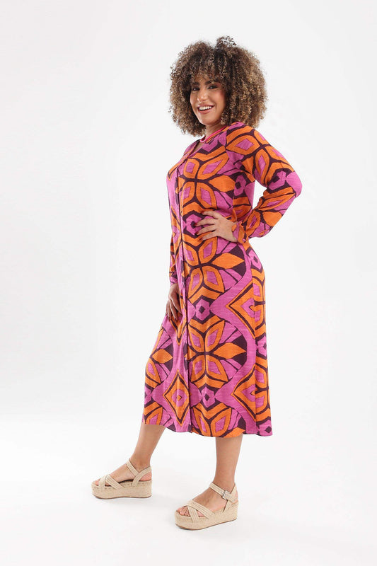 Vibrant Colored Shirt Dress - Carina - ??’????????ñ??�ÿ??ƒ?ÿ????