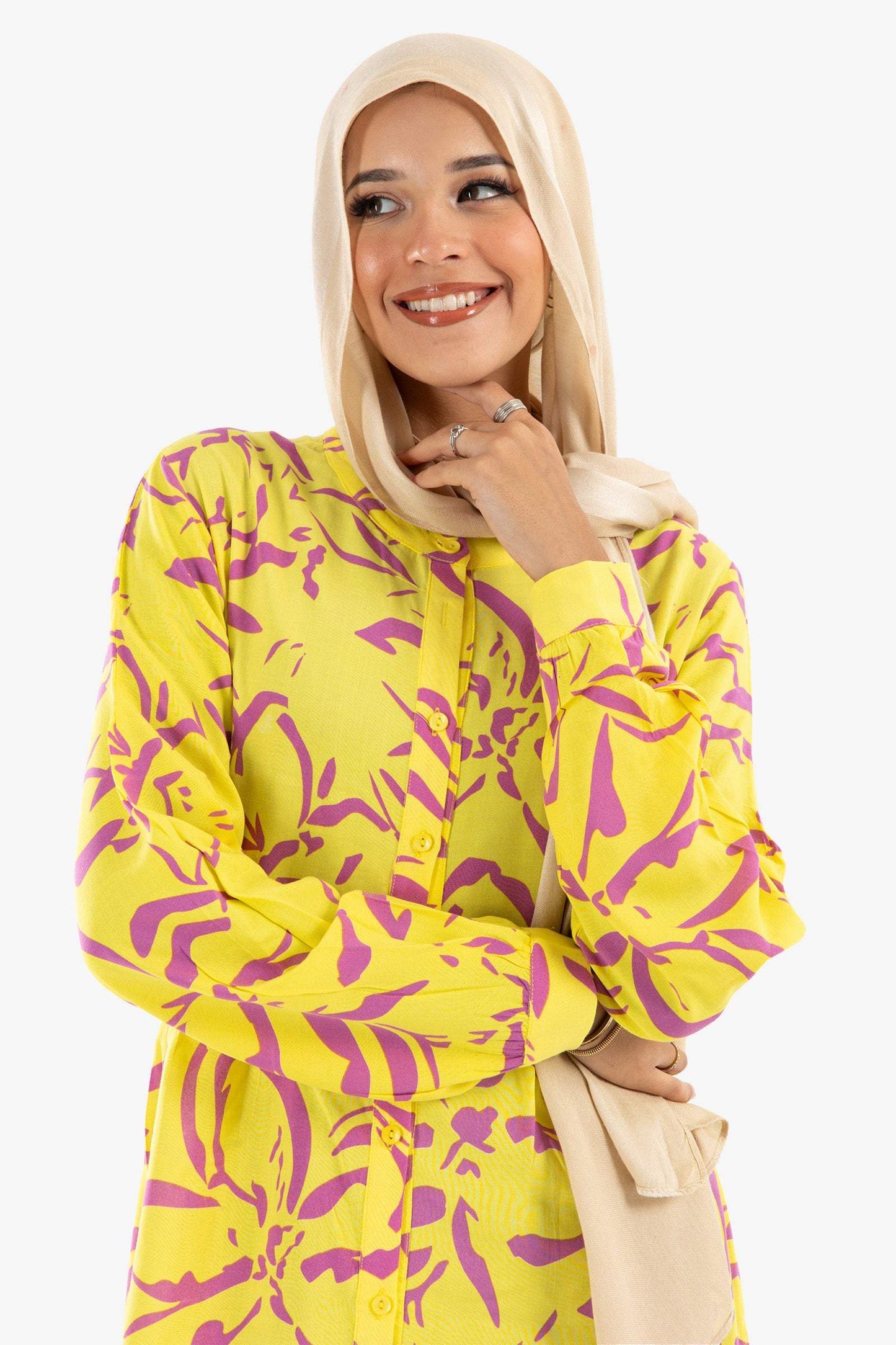 Viscose Colored Shirt Dress - Carina - ??’????????ñ??�ÿ??ƒ?ÿ????