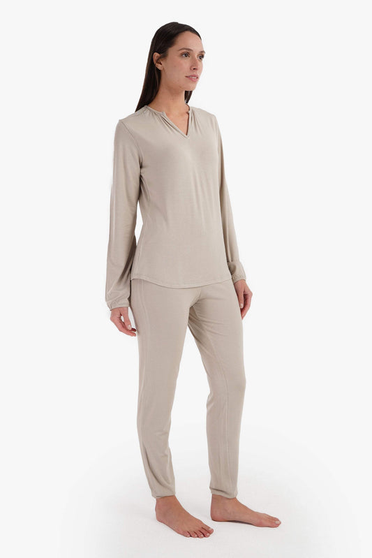 Viscose V-Neck Pyjama Set - Carina - ??’????????ñ??�ÿ??ƒ?ÿ????