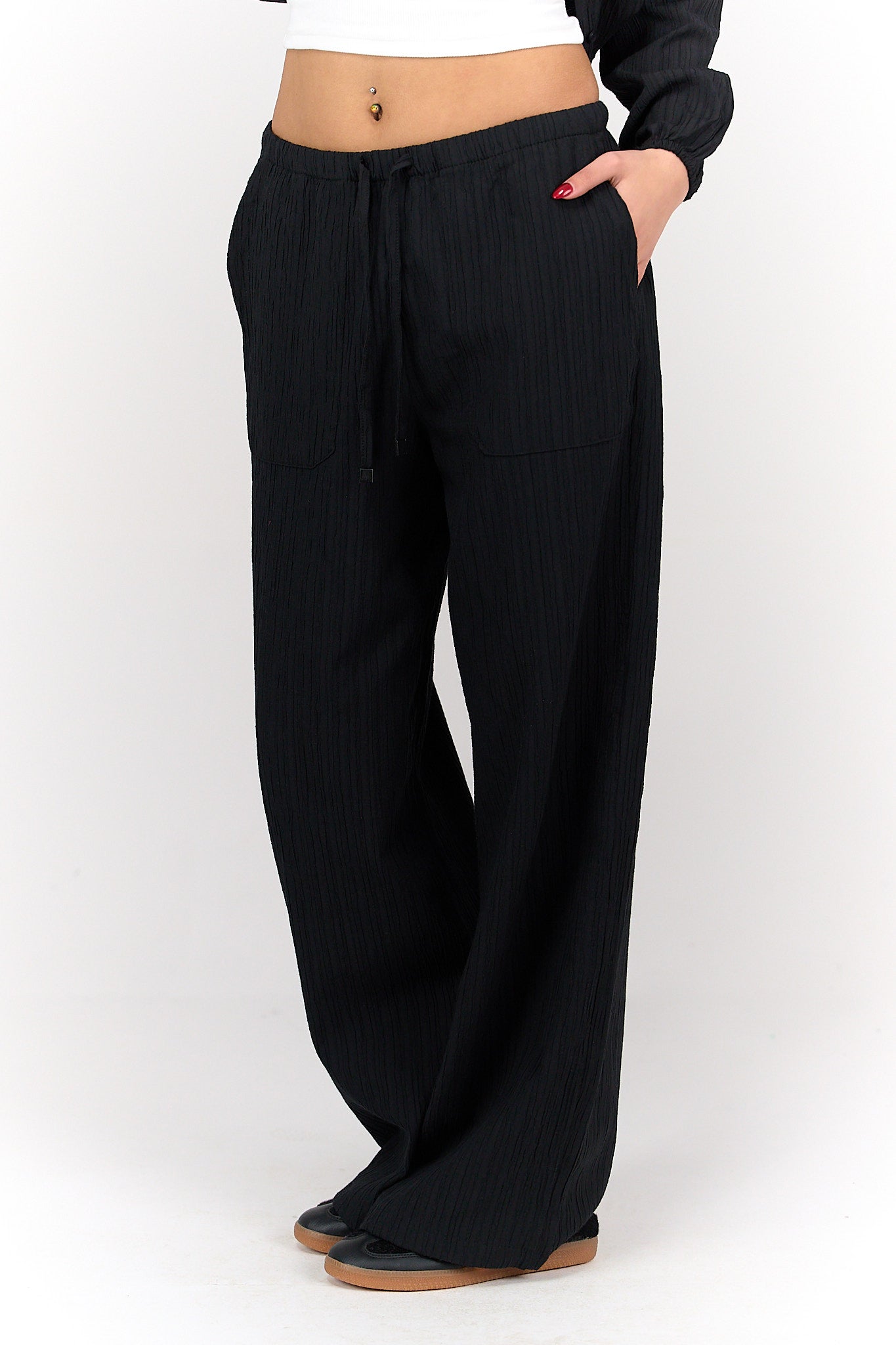 Self Pattern Tencel Pants