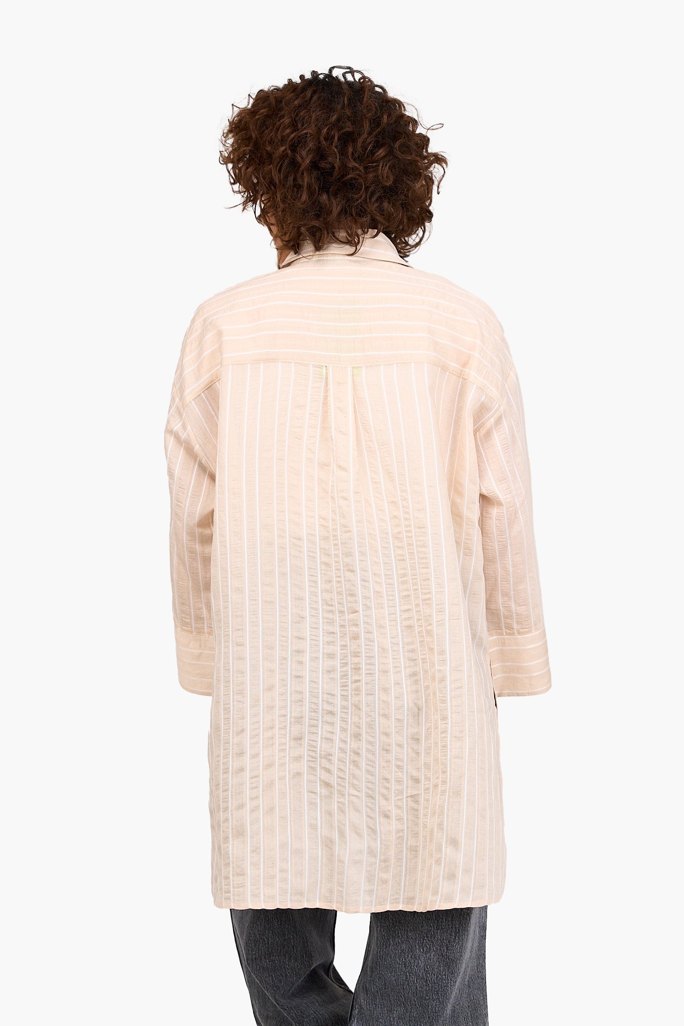 Striped High Low Shirt