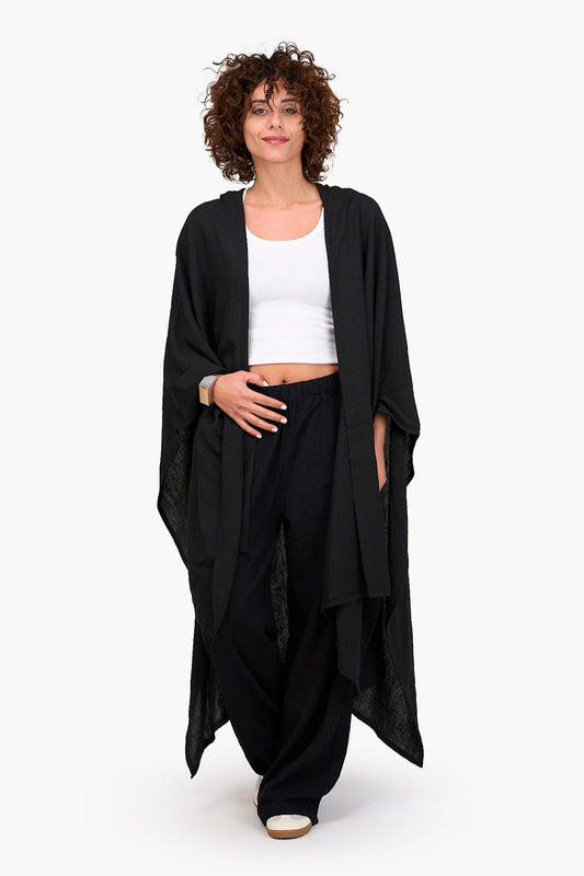 Hooded Asymmetrical Kimono