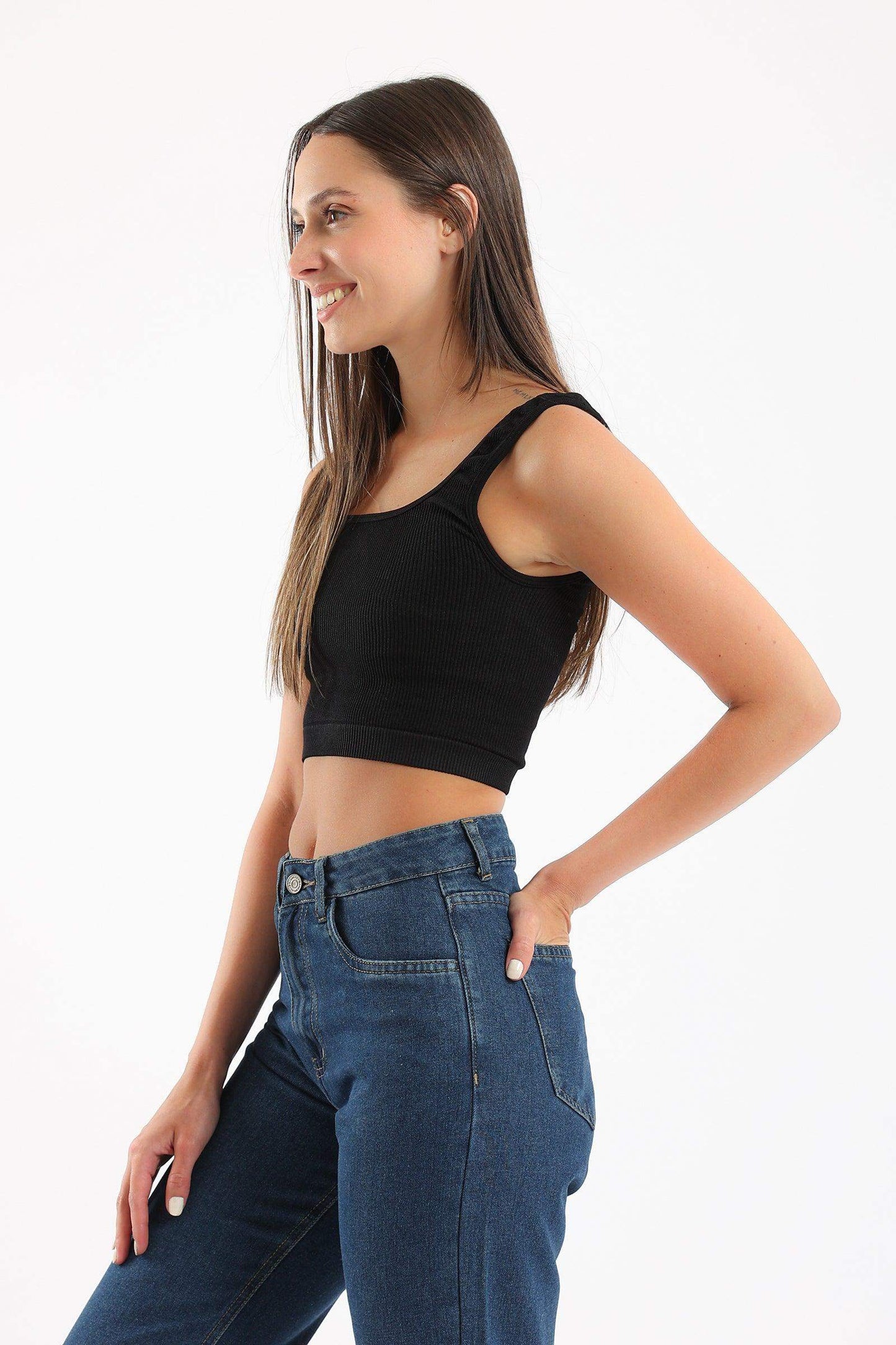 Wide Strap Crop Top