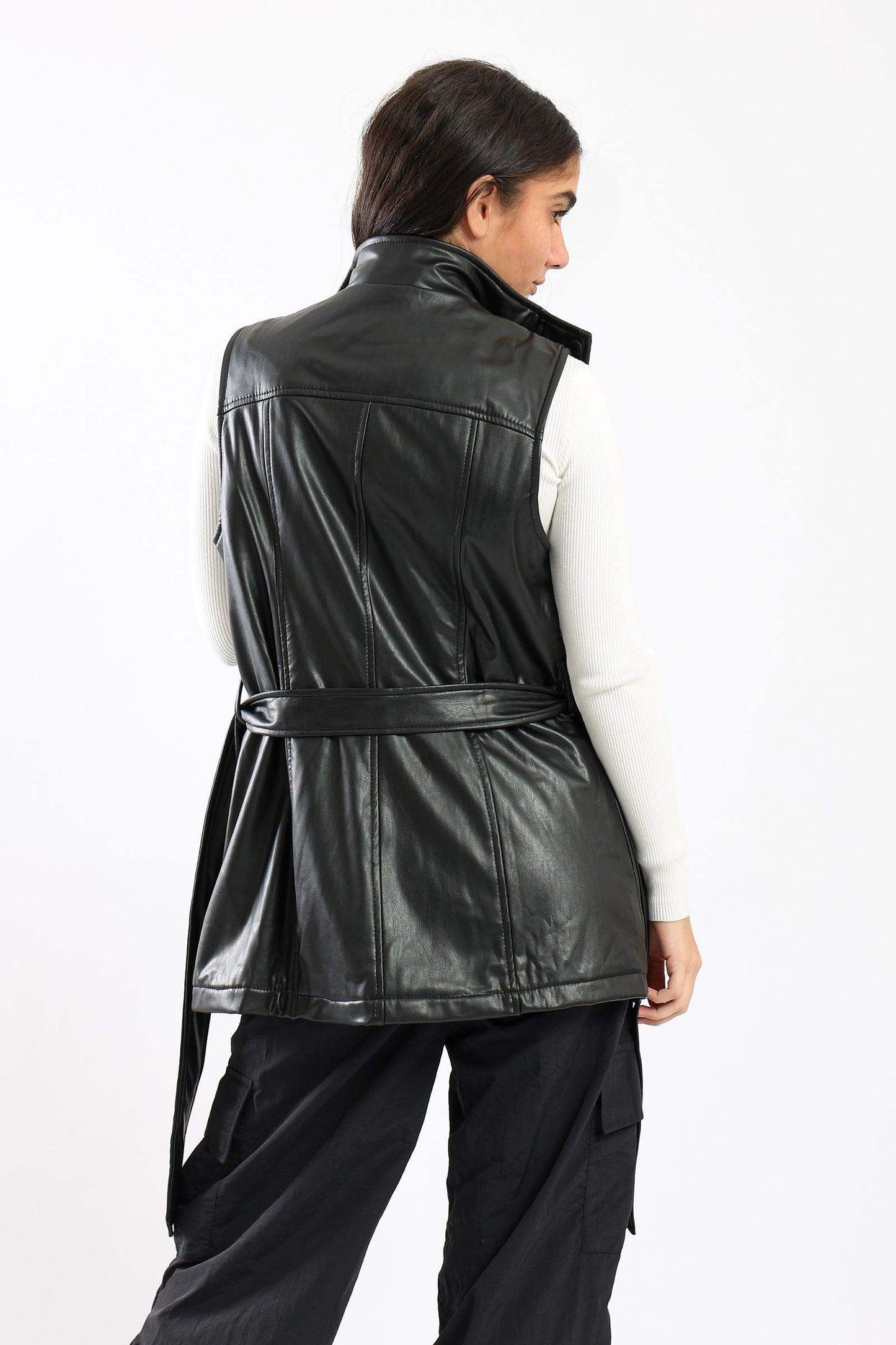 Zipper Closure Vest Jacket