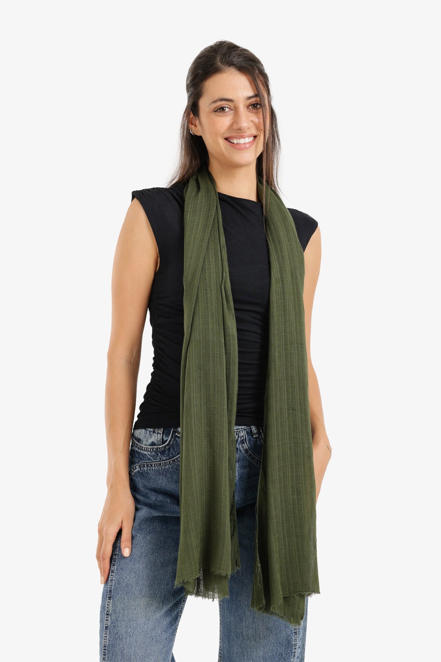 وشاح قطني مضلع منسوج