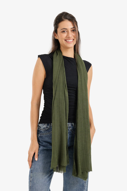 وشاح قطني مضلع منسوج