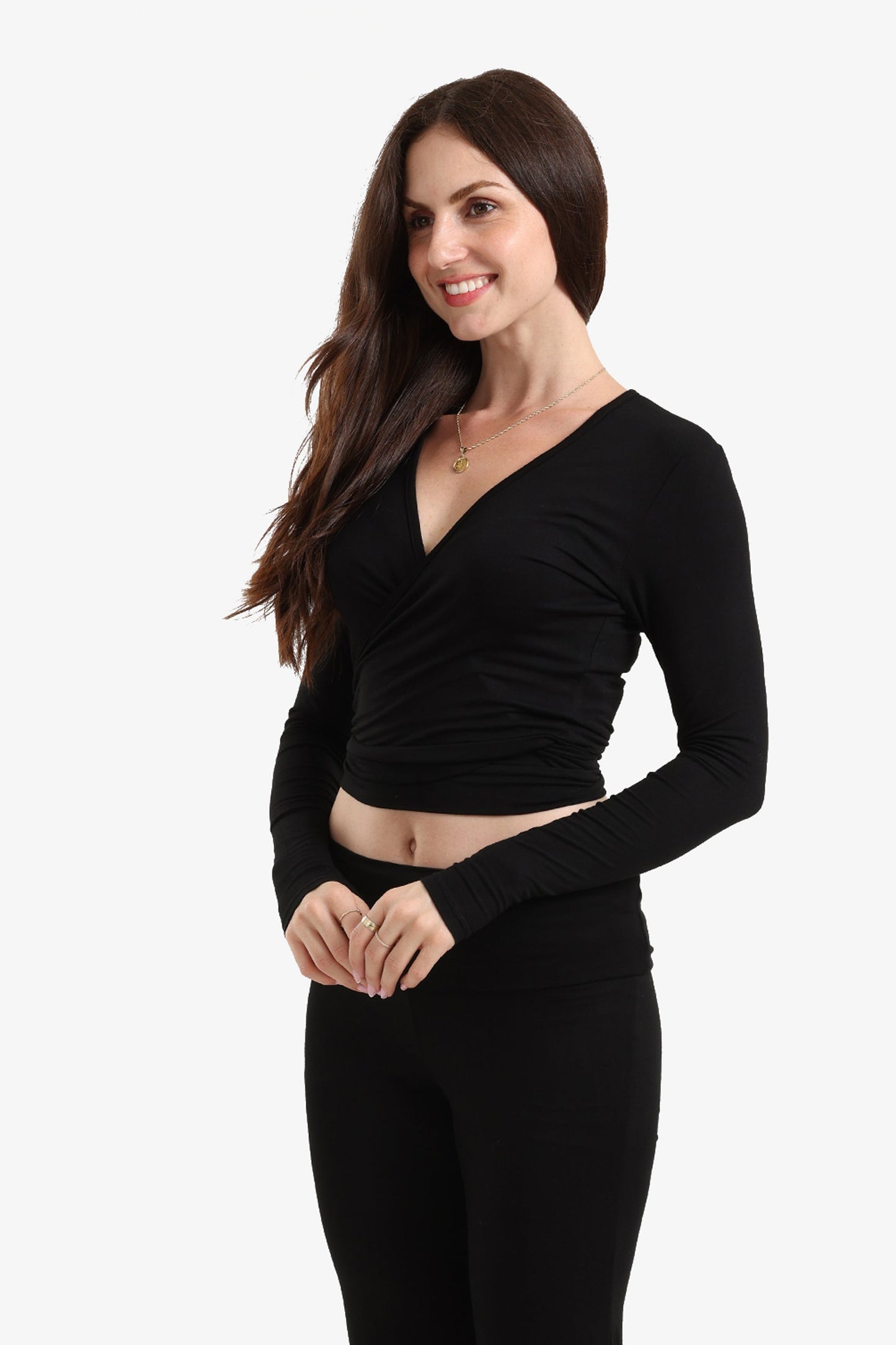 Tie-Back Wrap Lounge Top