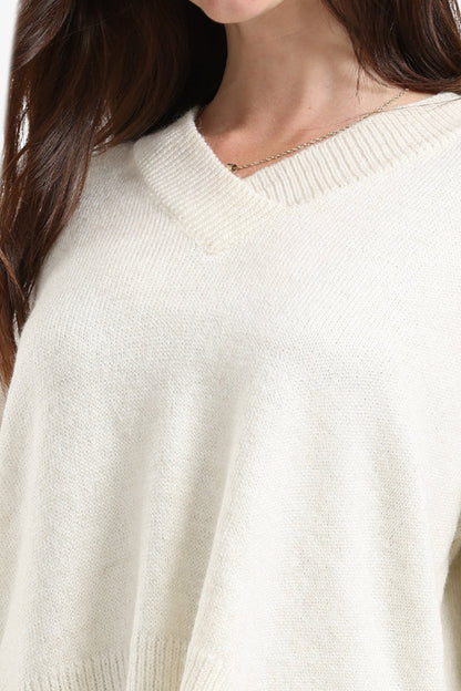 Folded Hem Wool Pullover