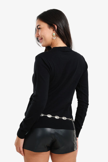 بلوفر برقبة دائرية