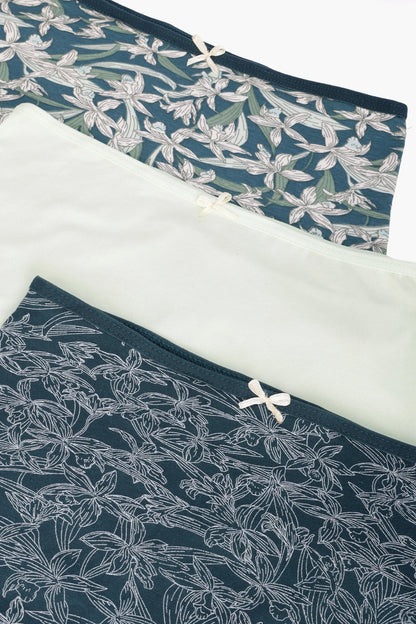 Pack of 3 Colored Full Brief Panties