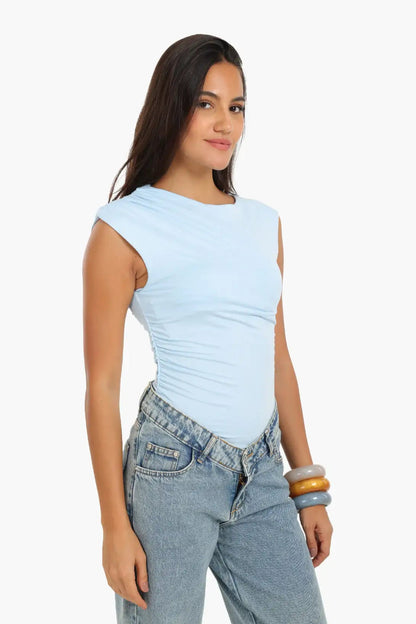Ruched Side Sleeveless Top
