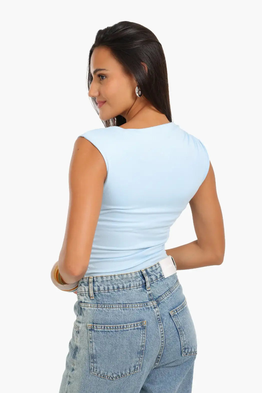 Ruched Side Sleeveless Top