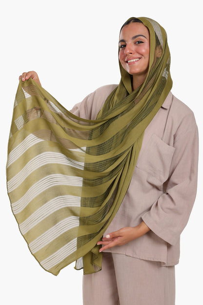 Essential Striped Satin Scarf