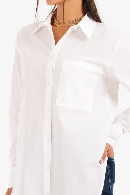 Asymmetrical Hem Shirt