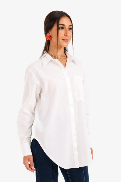 Asymmetrical Hem Shirt