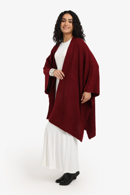 Knitted Loose Fit Poncho