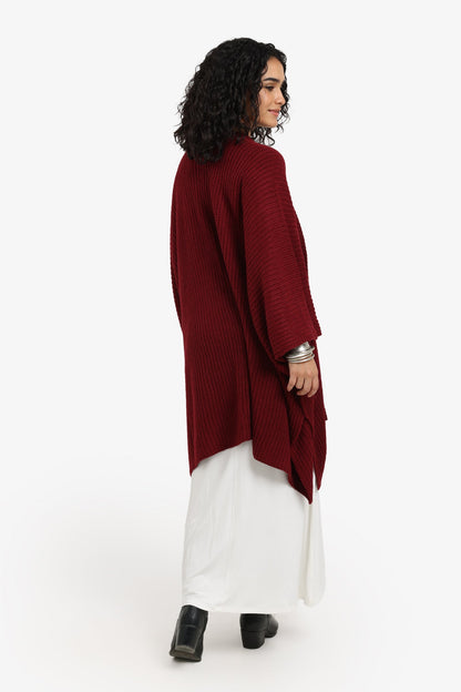 Knitted Loose Fit Poncho