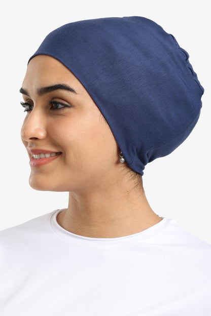 Navy Viscose Hijabi Bandana