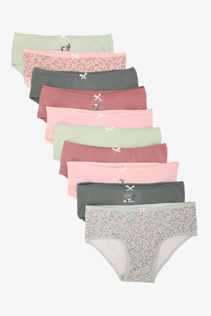 Pack of 10 Colored Brief Panties