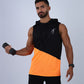 Orange Sleeveless Breathable Hoodie