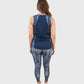 ATUM| Marble Printed Women's Leggings - Navy