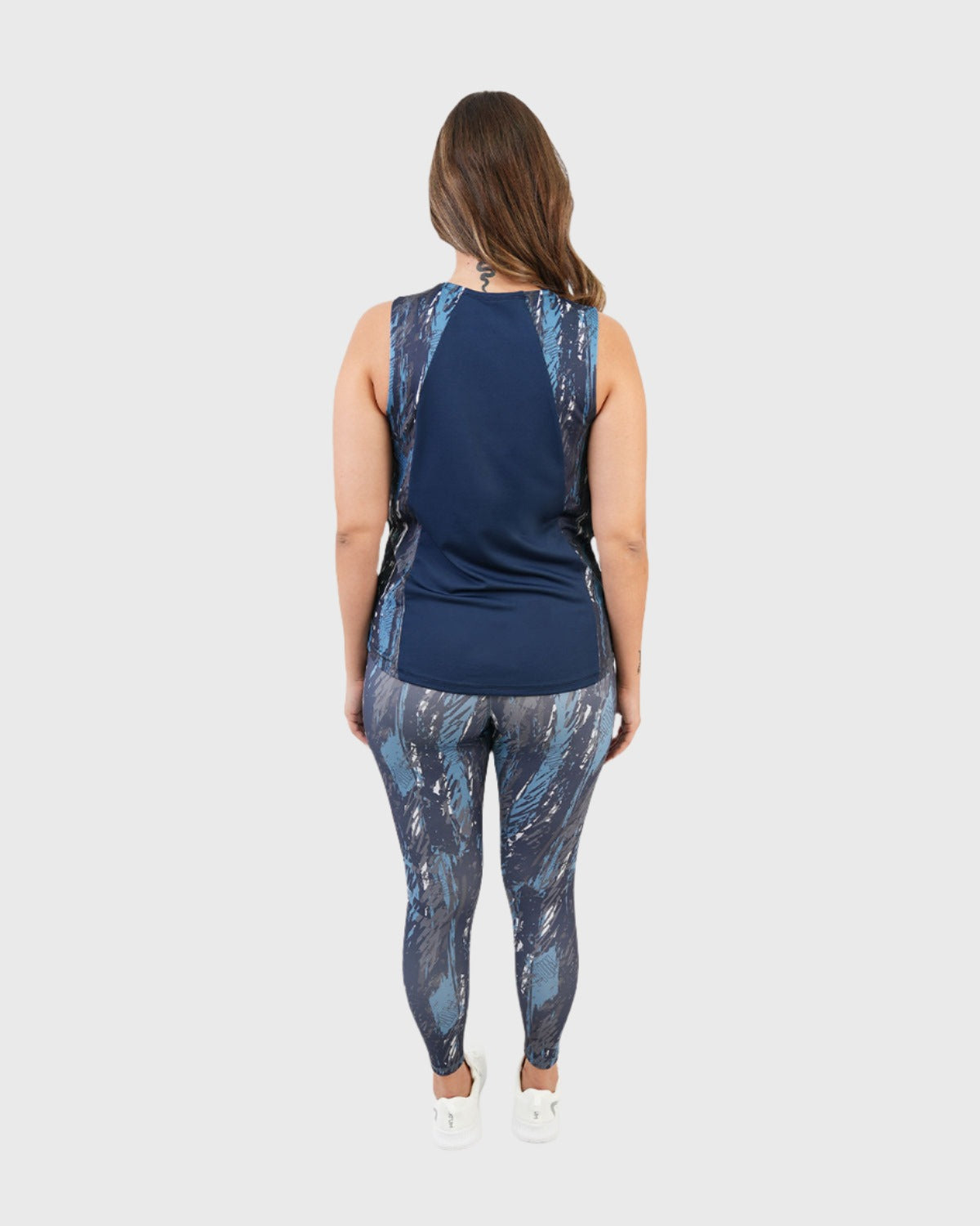 ATUM| Marble Printed Women's Leggings - Navy