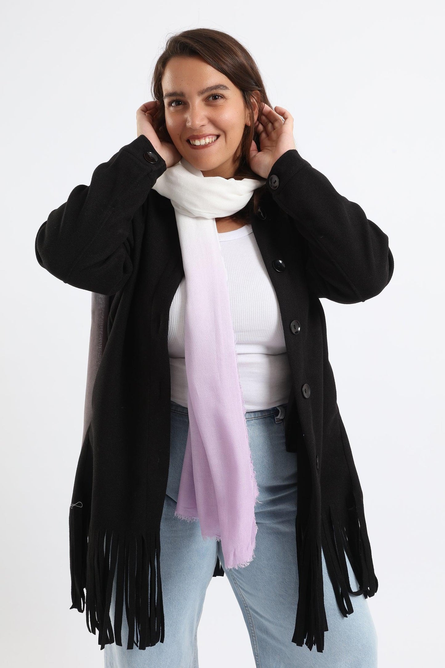 Light Lilac Colored Cotton Scarf