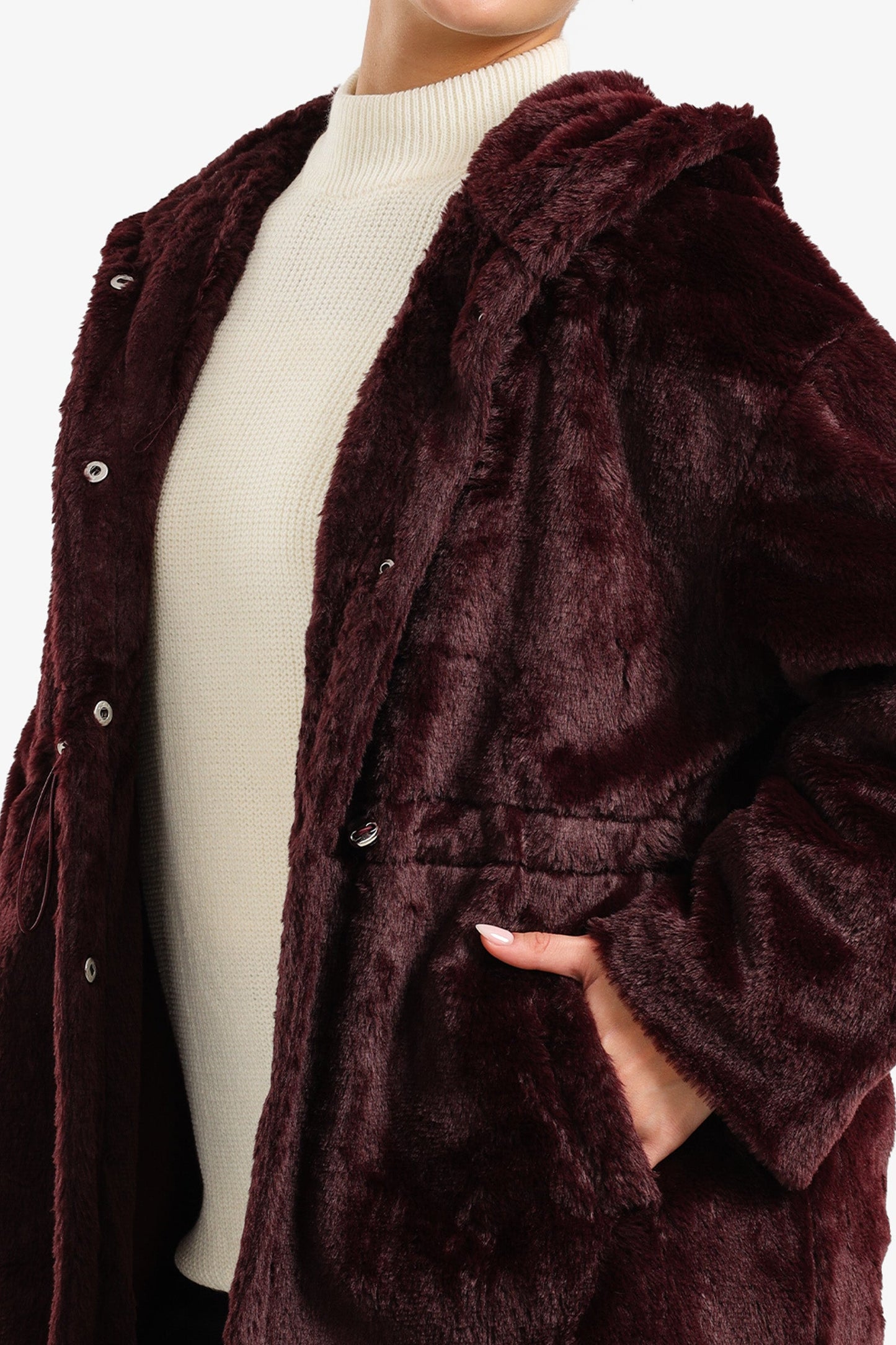 Cozy Hooded Faux Fur Coat