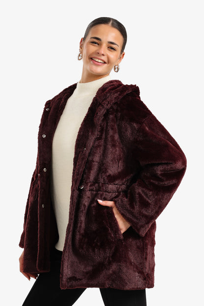 Cozy Hooded Faux Fur Coat