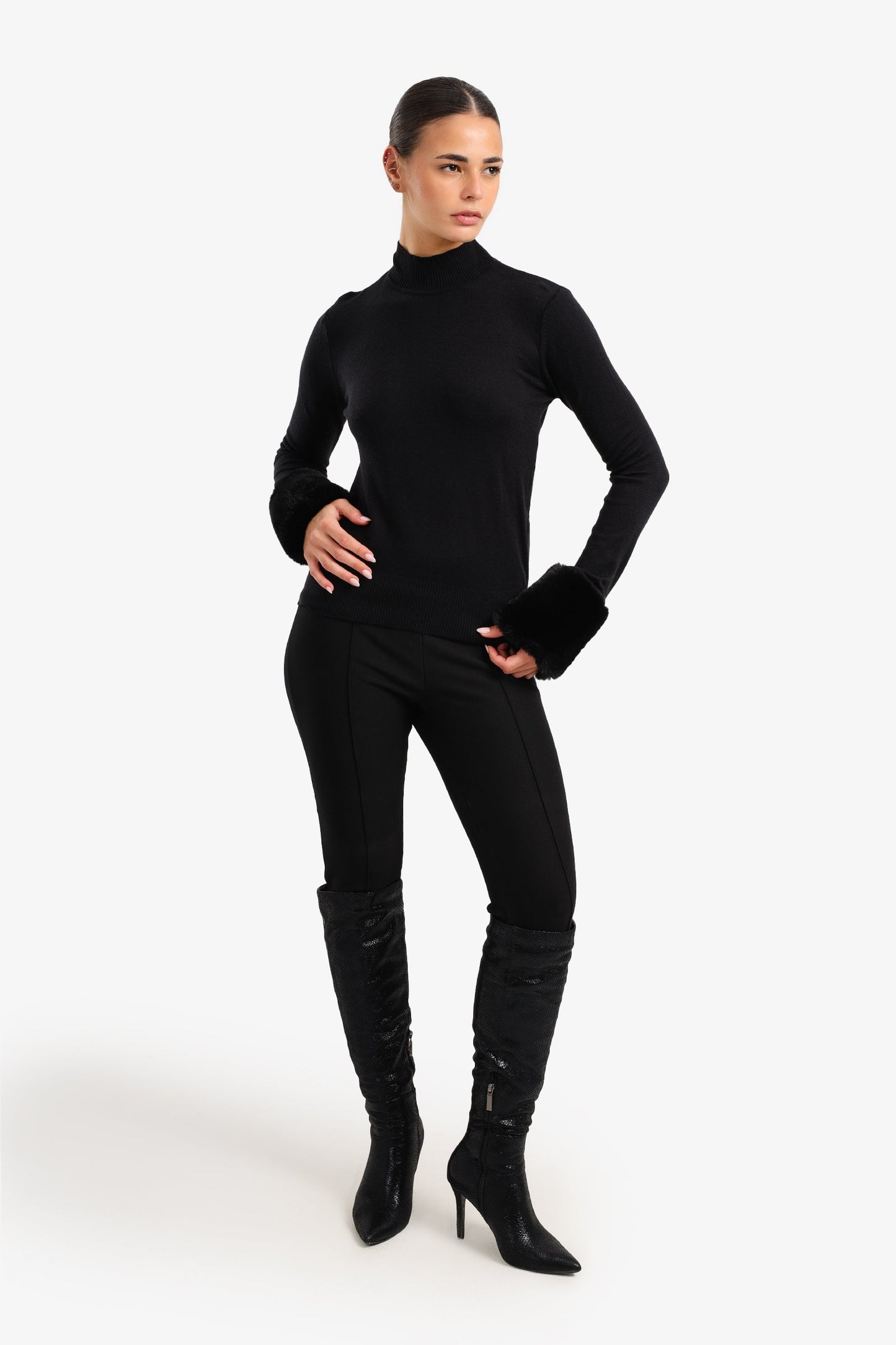 Fur Cuffs Pullover