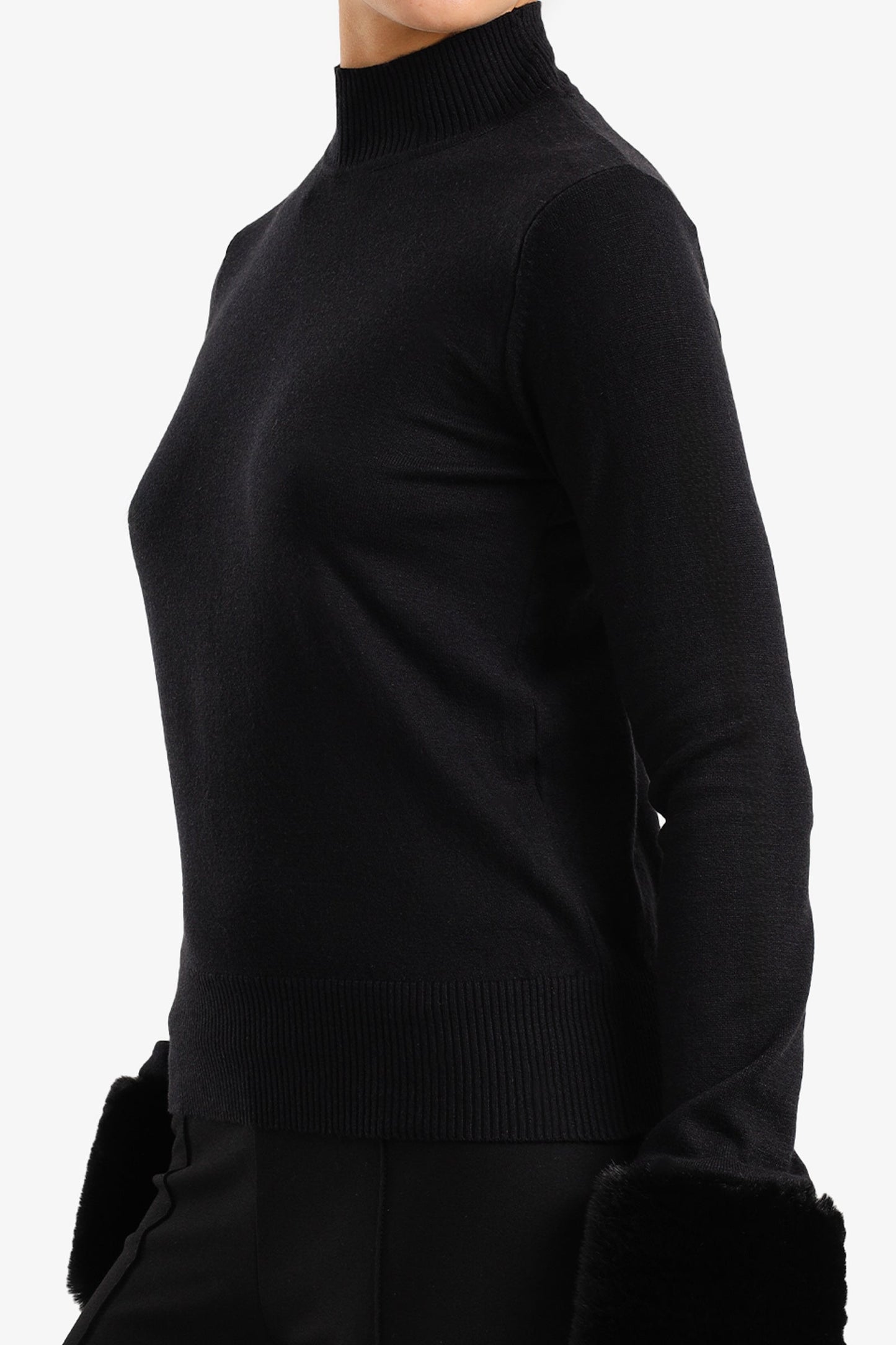 Fur Cuffs Pullover