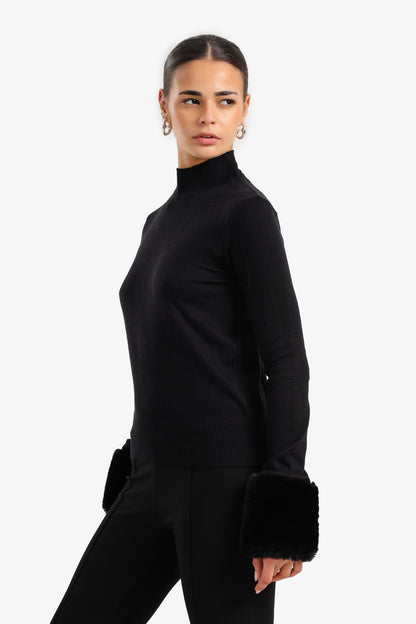 Fur Cuffs Pullover