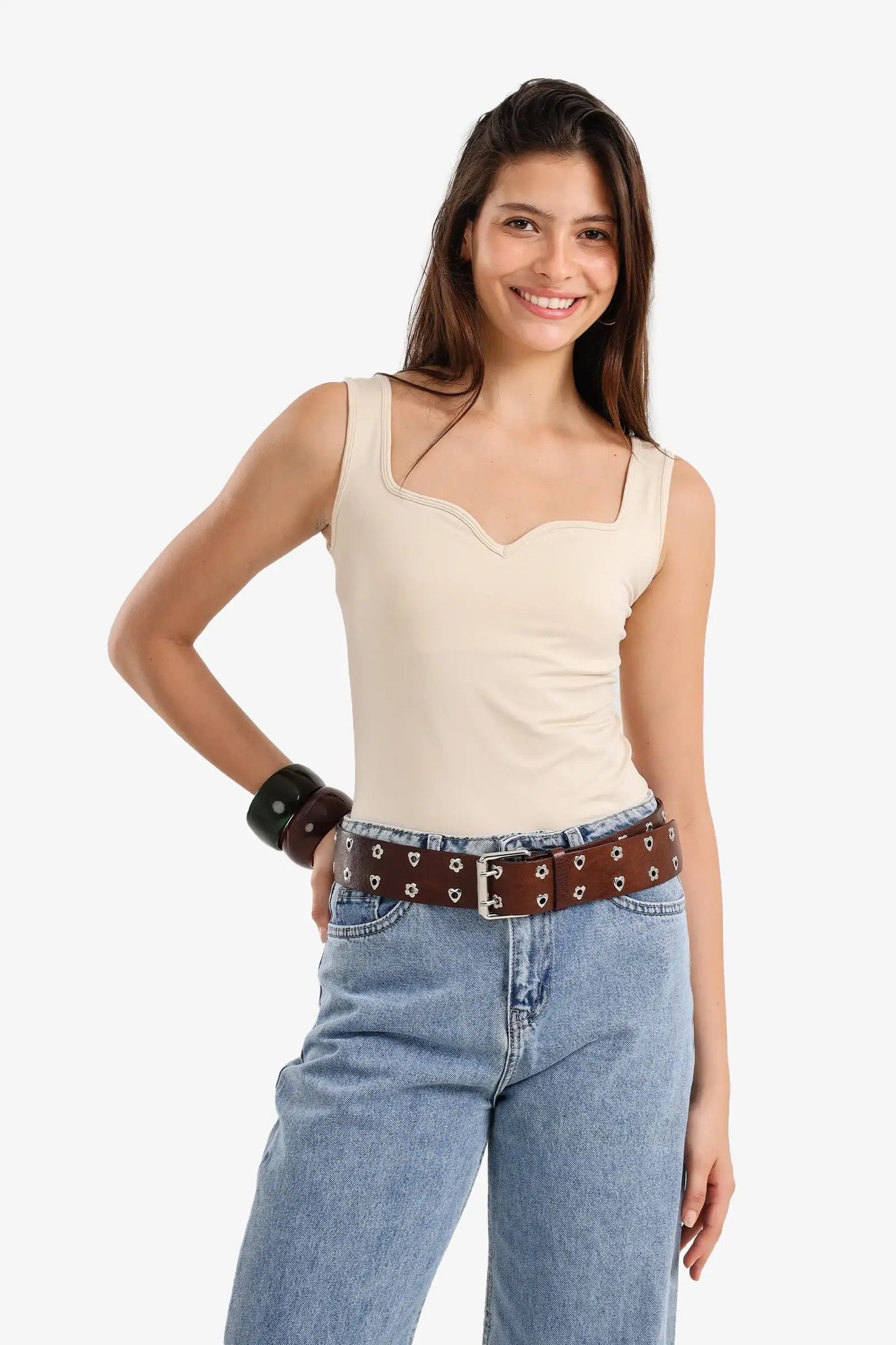 Sweetheart Neckline Tank Top