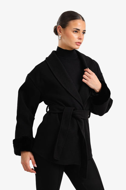 Shawl Collar Wrap Jacket