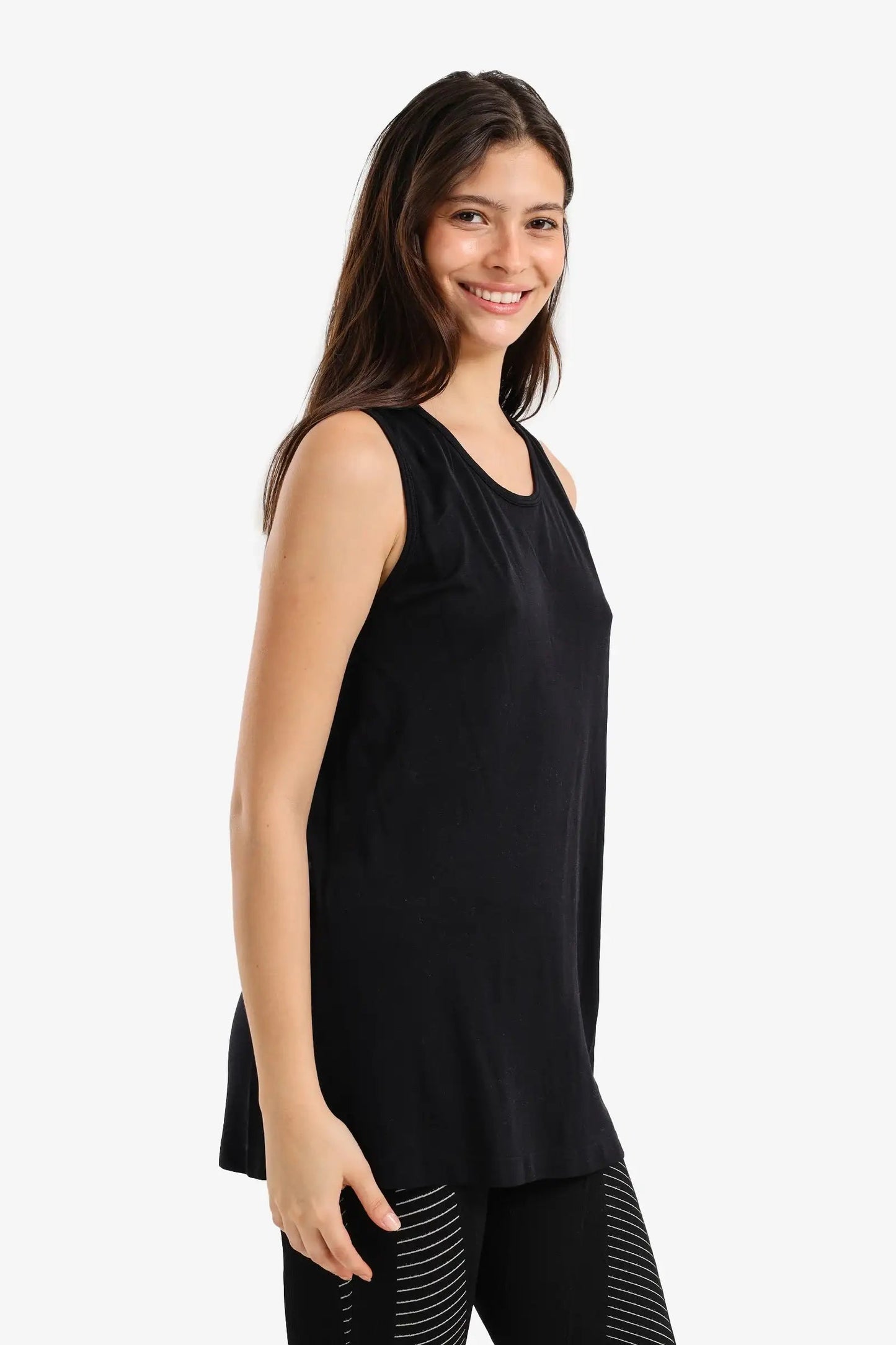 Long Open-Back Tank Top