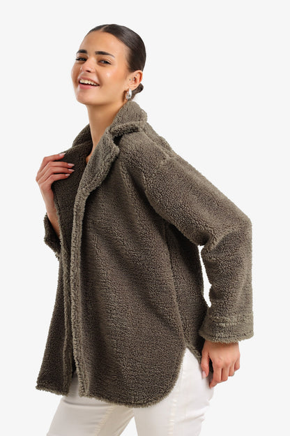 Notch Collar Relaxed Jacket