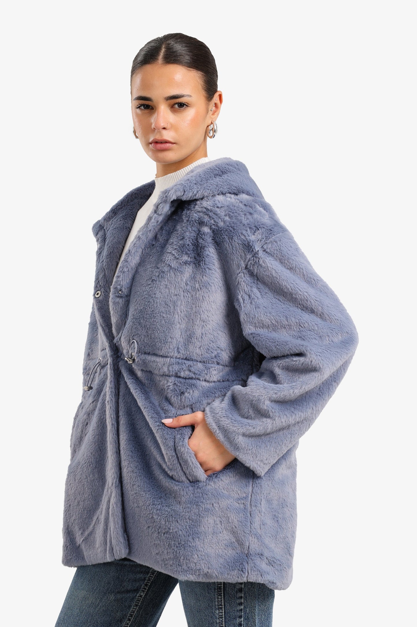 Cozy Hooded Faux Fur Coat