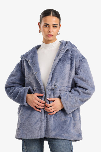Cozy Hooded Faux Fur Coat
