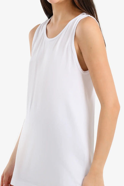 Long Open-Back Tank Top