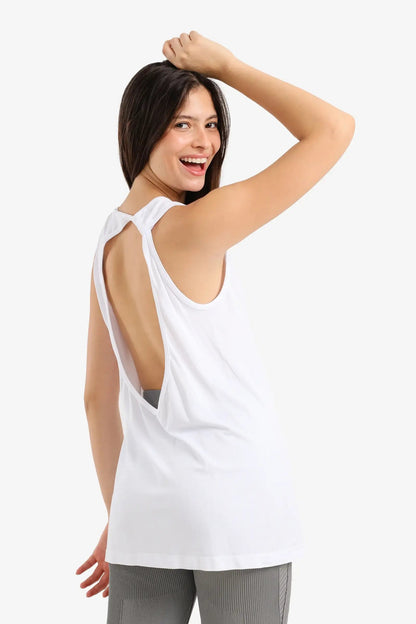 Long Open-Back Tank Top