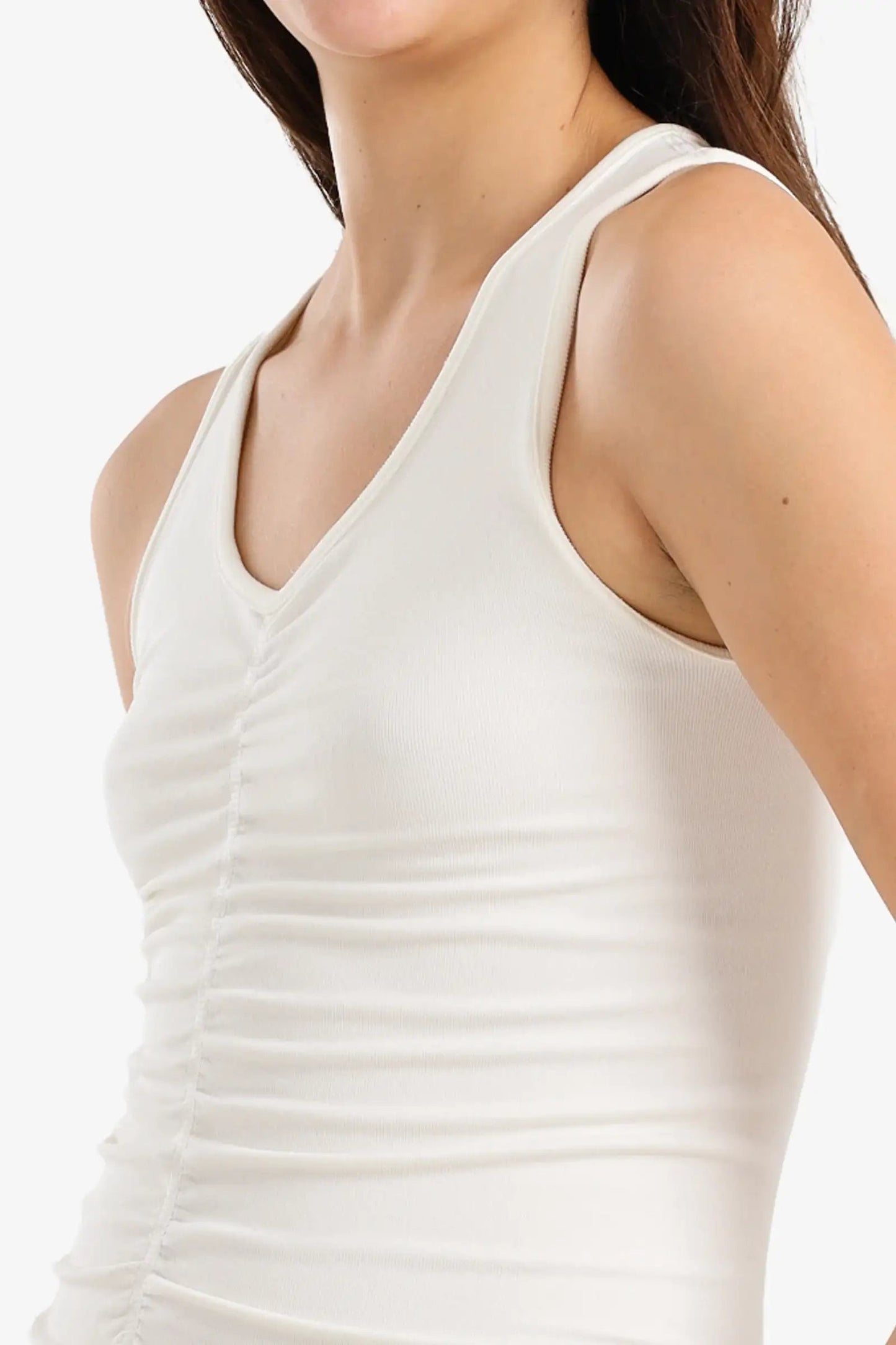 Ruched V-Neck Top